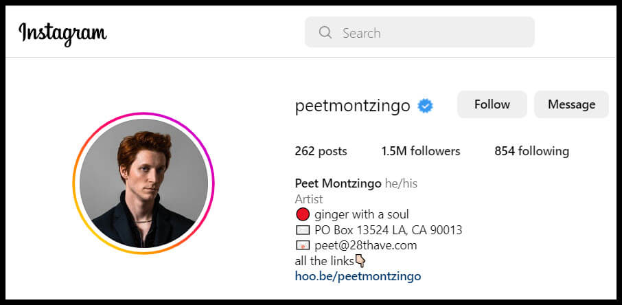 How tall is Peet Montzingo?